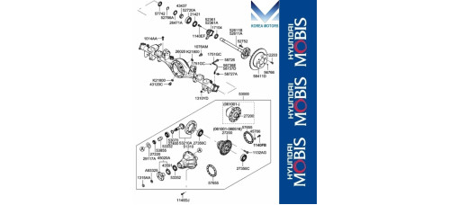 50-501 rear differential kia sorento 2006-09